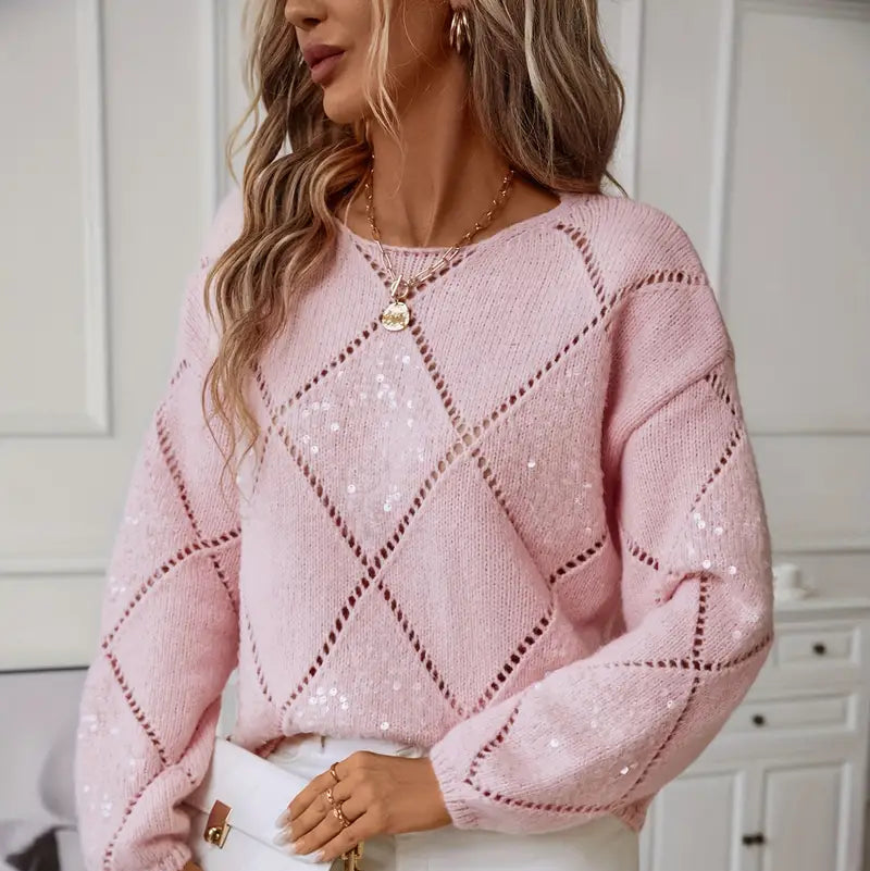 Nova™ Sequined Hollow Sweater