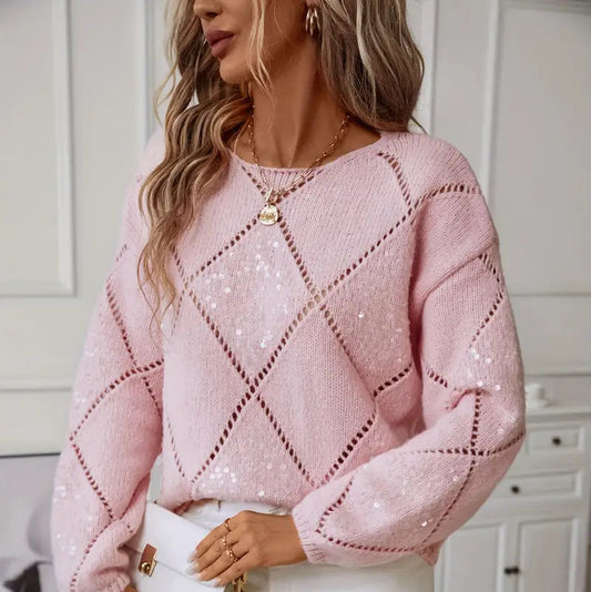 Nova™ Sequined Hollow Sweater