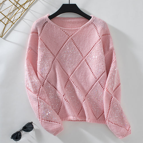 Nova™ Sequined Hollow Sweater